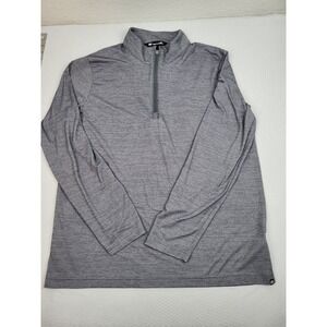 Travis Mathew Crest View Quarter Zip Men Large Gray Lightweight Golf Performance